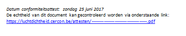 Controle conformiteitsattest